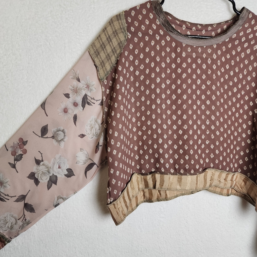 Vintage Nothing Matches Authentic Patchwork Cropp… - image 4